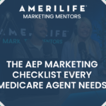 Medicare agent preparing marketing campaigns before AEP